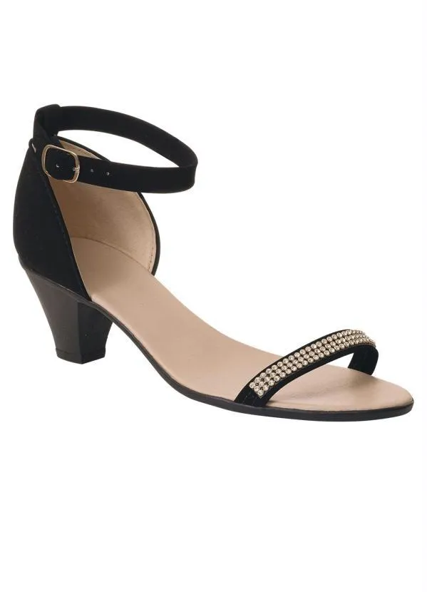 Perfecta - Sandália Preto em Nobuck