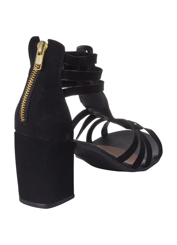 Perfecta - Sandália Preto em Nobuck 3