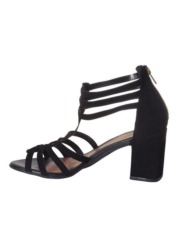 Perfecta - Sandália Preto em Nobuck 4