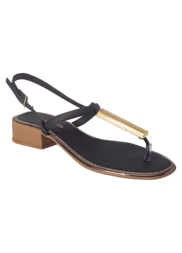 Perfecta - Sandália Preto em Sintético