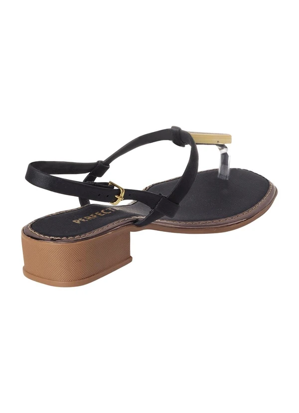 Perfecta - Sandália Preto em Sintético 2