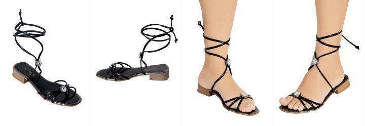 Sandlia Preto em Verniz