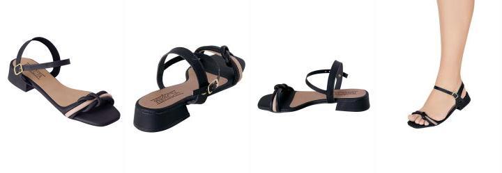Sand�lia Preto Salto Baixo