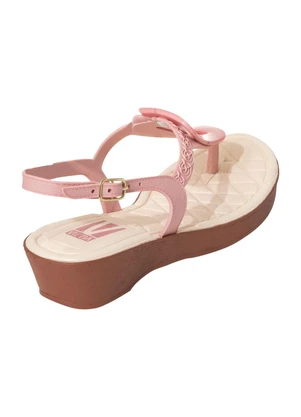 Perfecta - Sandália Rosa com Fechamento em Fivela - PERFECTA