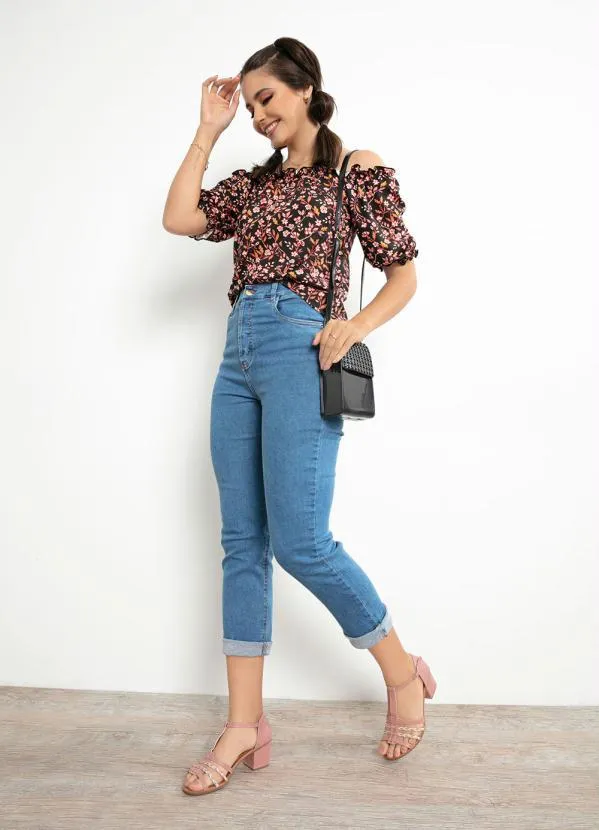 Perfecta - Sandália Rosa com Salto Quadrado 6