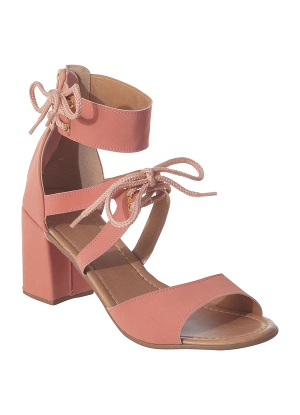 Perfecta - Sandália Rosa em Camurça