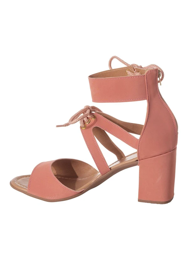 Perfecta - Sandália Rosa em Camurça 3