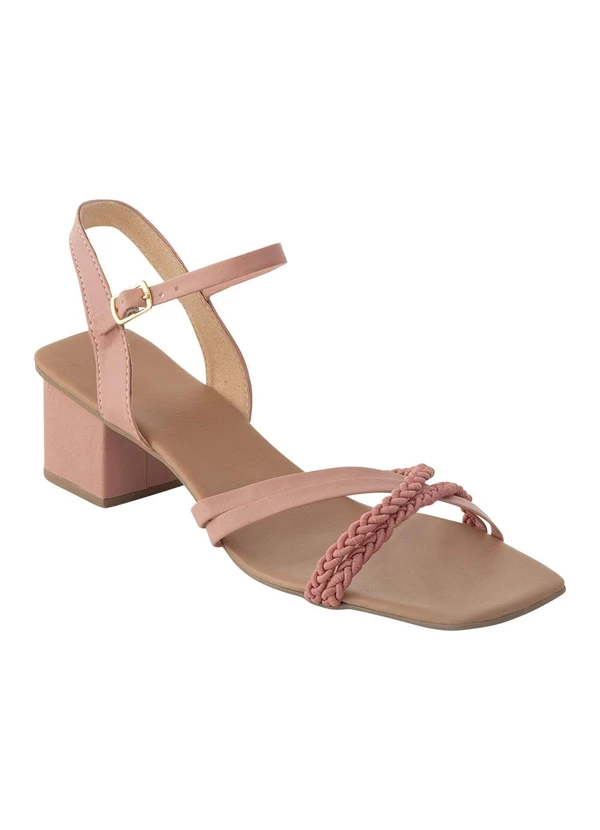 Perfecta - Sandália Rosa em Sintético