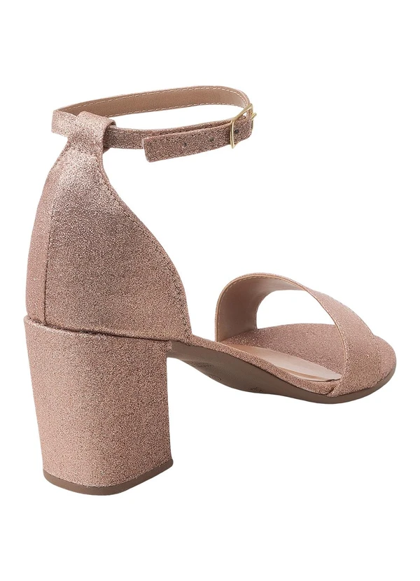 Perfecta - Sandália Rosê com Detalhes de Gliter 2