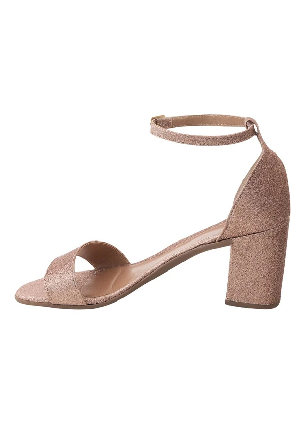 Perfecta - Sandália Rosê com Detalhes de Gliter 3