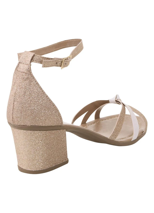 Perfecta - Sandália Rosê com Detalhes em  Glitter 4