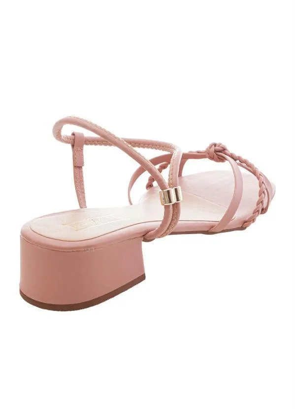 Perfecta - Sandália Rosê com Tiras Transpassadas 2