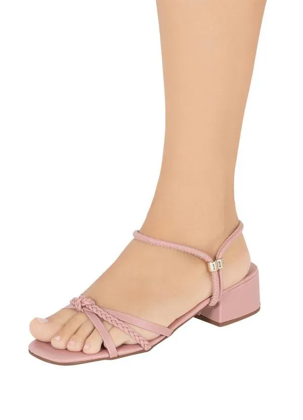 Perfecta - Sandália Rosê com Tiras Transpassadas 5