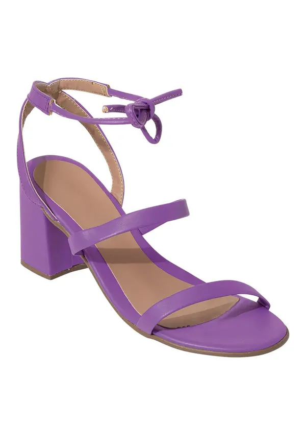 Perfecta - Sandália Roxa com Amarração 3