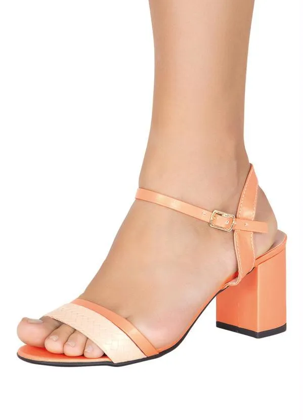 Perfecta - Sandália Salmão em Sintético 5