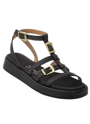 Sandália Vizzano (Preto) com Detalhe de Fivelas - VIZZANO