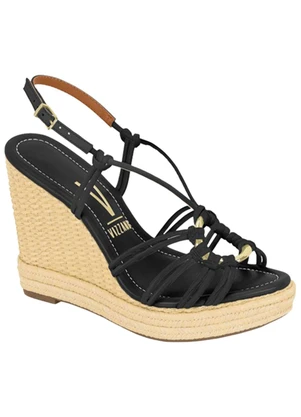Sandália Vizzano (Preto) Salto Anabela - VIZZANO