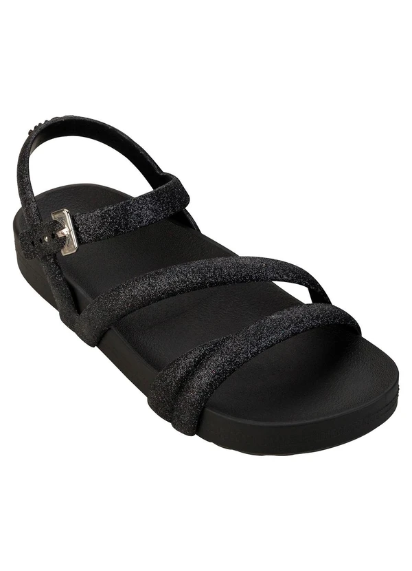 Zaxy - Sandália Zaxy Glitter New Preto