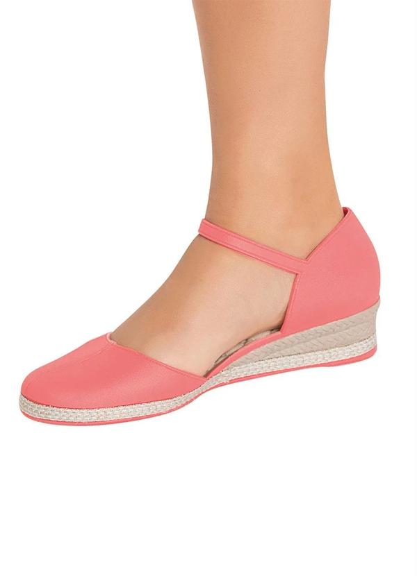 Perfecta - Sapatilha Rosa Claro Salto Baixo 5