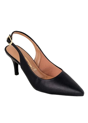 Scarpin Vizzano (Preta) Modelo Bico Fino - VIZZANO