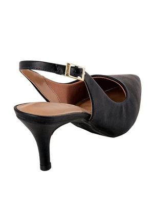 Scarpin Vizzano (Preta) Modelo Bico Fino - VIZZANO