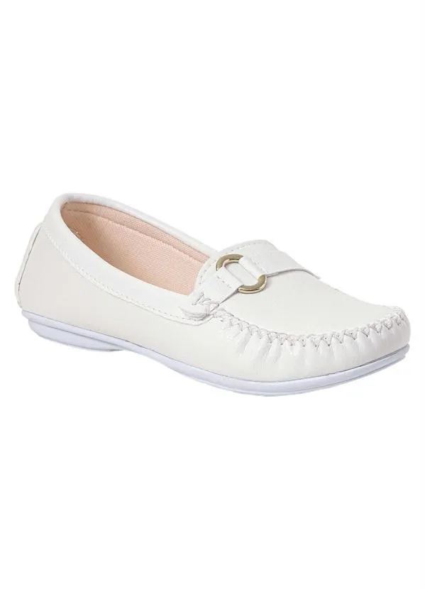 Perfecta - Mocassim Branco em Sintético