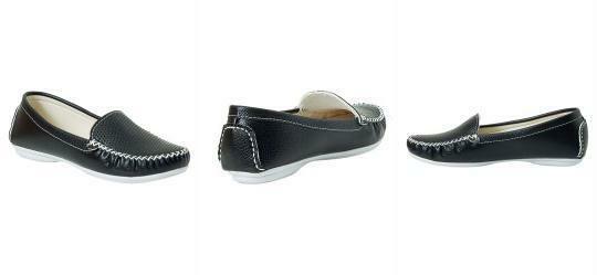Mocassim Preto com Detalhe de Perfuros