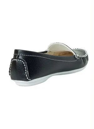 Perfecta - Mocassim Preto com Detalhe de Perfuros - PERFECTA