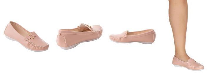 Mocassim Ros em Tecido