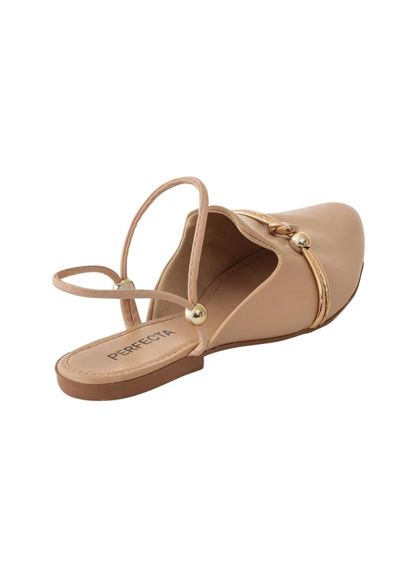 Perfecta - Mule Bege em Sintético 2
