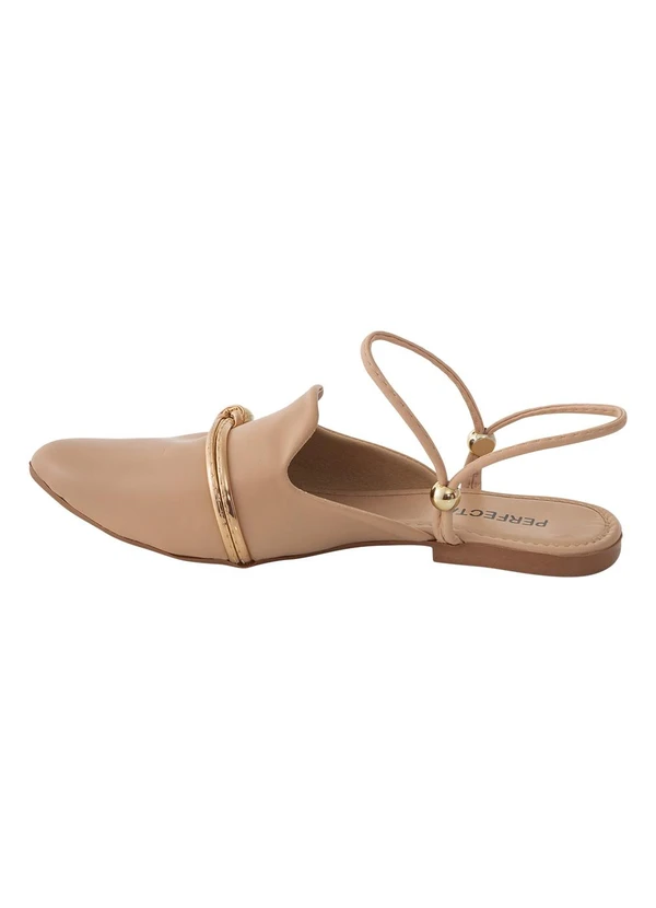 Perfecta - Mule Bege em Sintético 3