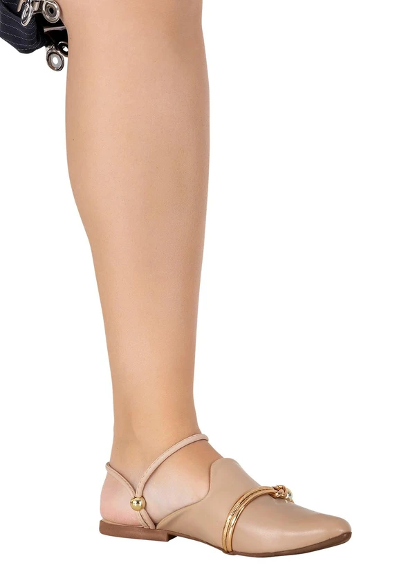 Perfecta - Mule Bege em Sintético 6