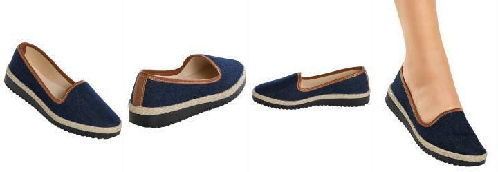 Sapatilha Azul Escuro com Detalhe no Salto