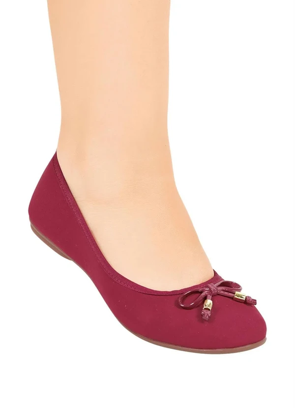 Perfecta - Sapatilha Bordô Nobuck Sintético 4