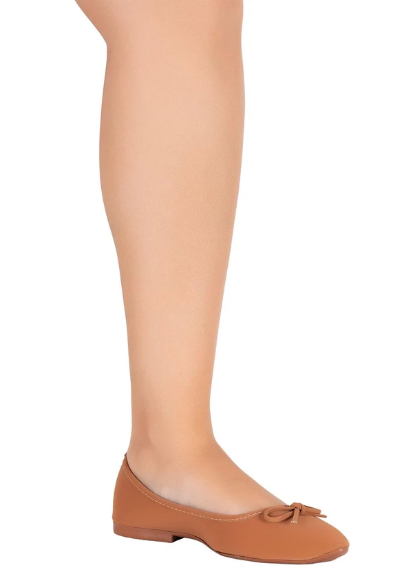 Perfecta - Sapatilha Caramelo em Sintético 4