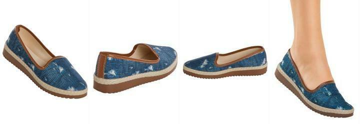 Sapatilha Jeans com Detalhe no Salto
