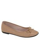 Sapatilha Moleca Nude com Detalhe de Lao