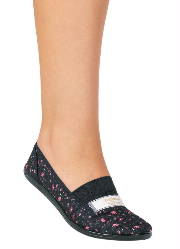 Moleca - Sapatilha Moleca Preta com Elástico 4