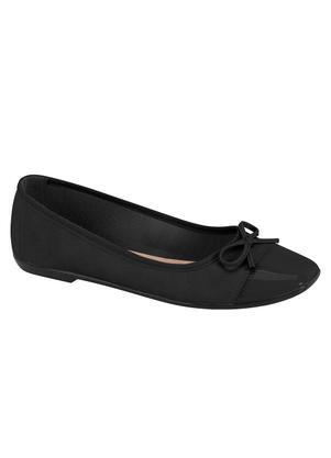Sapatilha Moleca (Preto) com Detalhe de Lao