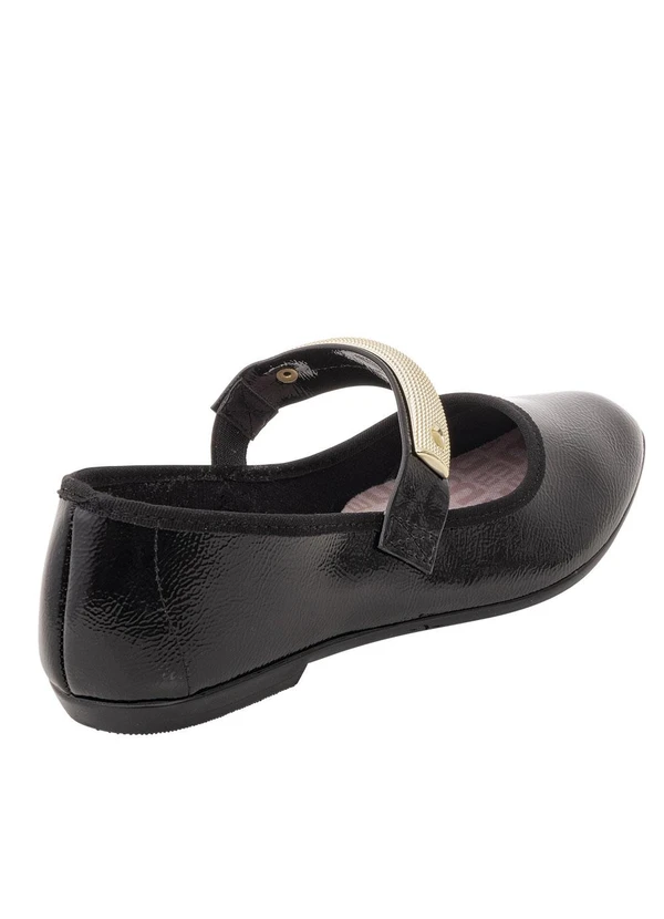 Moleca - Sapatilha Moleca Preto em Sintético Verniz 3