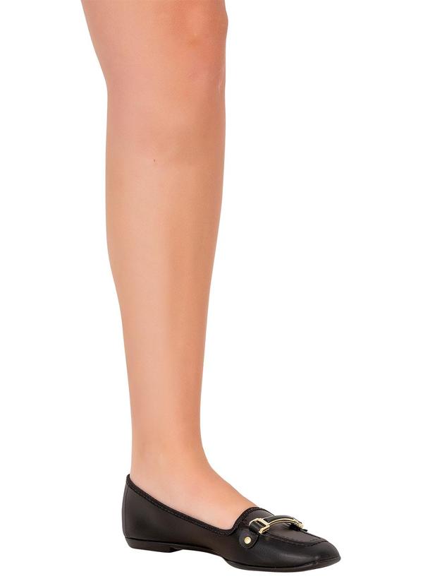 Moleca - Sapatilha Moleca Preto em Sintético 4