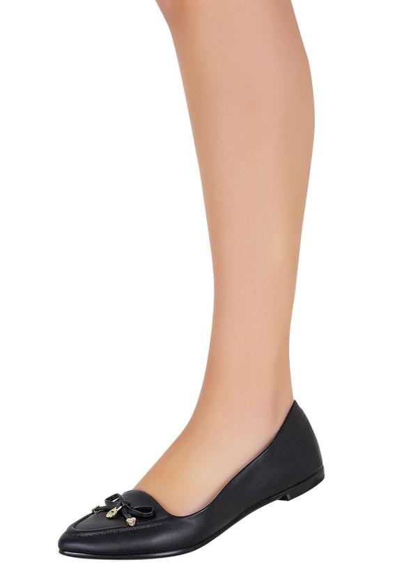 Moleca - Sapatilha Moleca Preto em Sintético 6