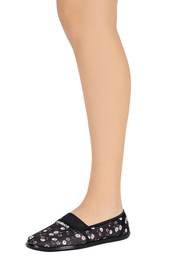 Moleca - Sapatilha Moleca Preto em Tecido 5