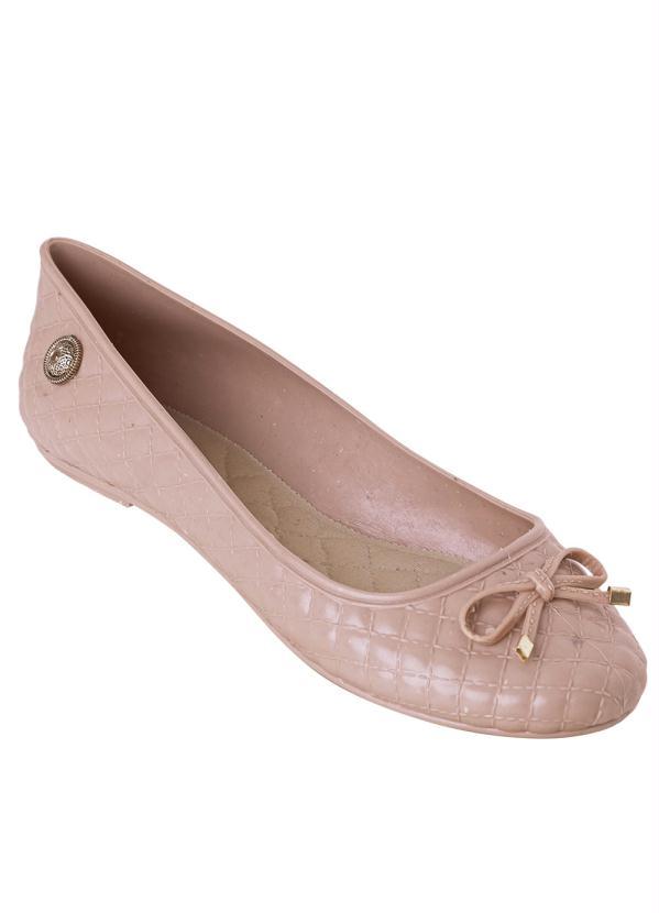 Perfecta - Sapatilha Nude com Detalhe em Laço