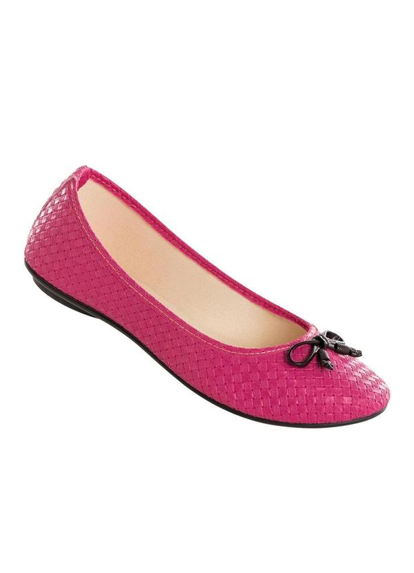 Outlet - Sapatilha Pink com Detalhe de Laço