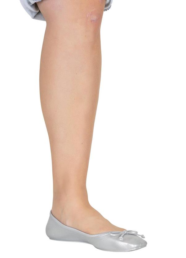 Perfecta - Sapatilha Prata em Pvc 4