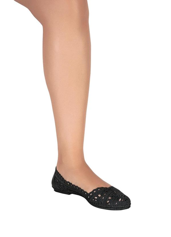 Perfecta - Sapatilha Preta em Full Plastic 4