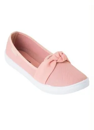 Perfecta - Sapatilha Rosê com Detalhe em Tecido - PERFECTA