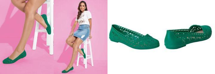 Sapatilha Verde em Sinttico