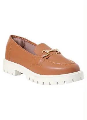Perfecta - Mocassim Caramelo com Detalhe Dourado - PERFECTA